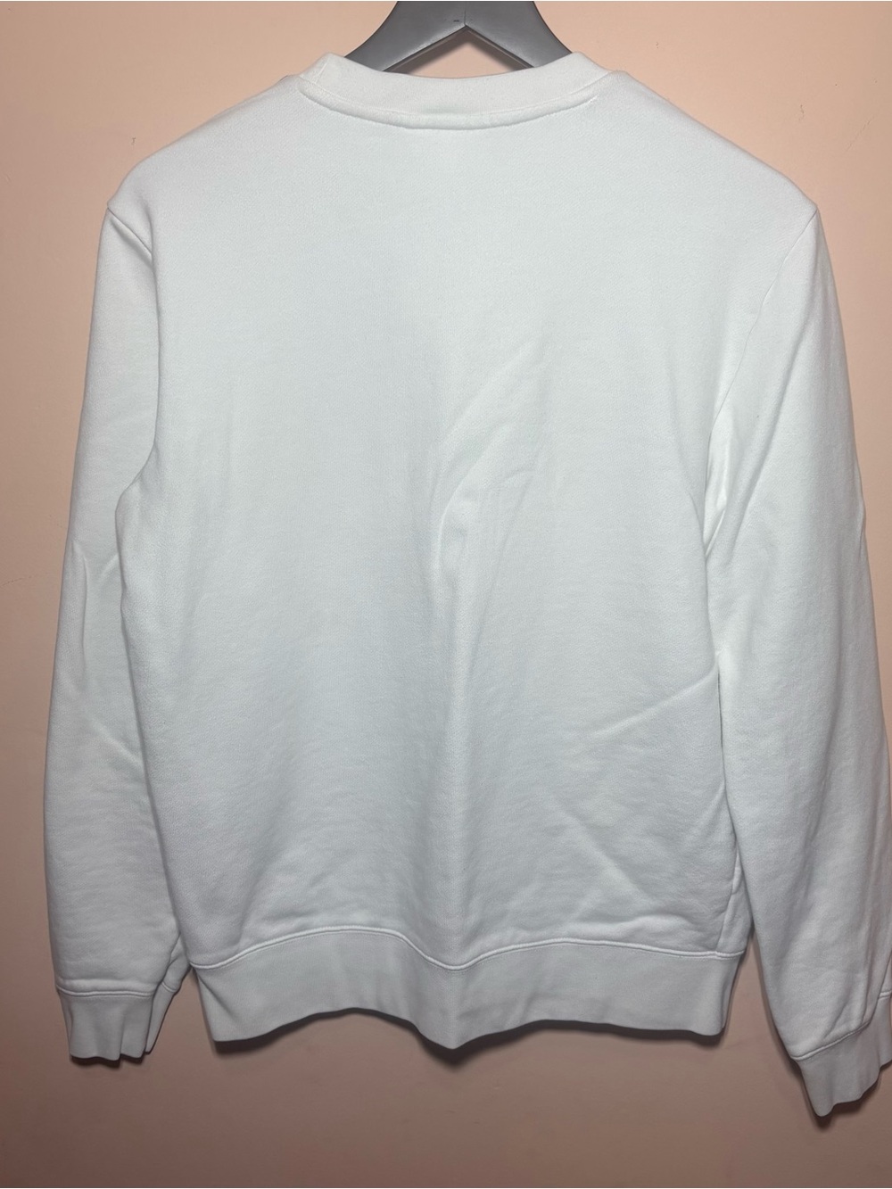 Lacoste White Crocodile Logo Crewneck Sweatshirt Men’s Medium - Picture 2 of 9